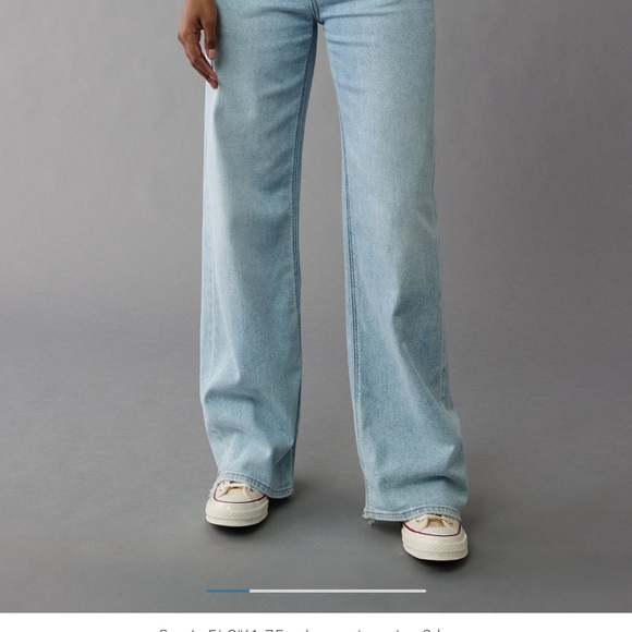 American Eagle Jeans - Dreamy Drape Stretch Super High Waisted Baggy Wide Leg - Picture 5 of 6